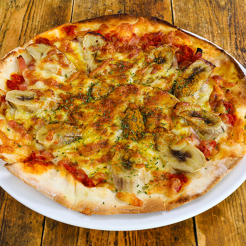 バナナカレーピザ