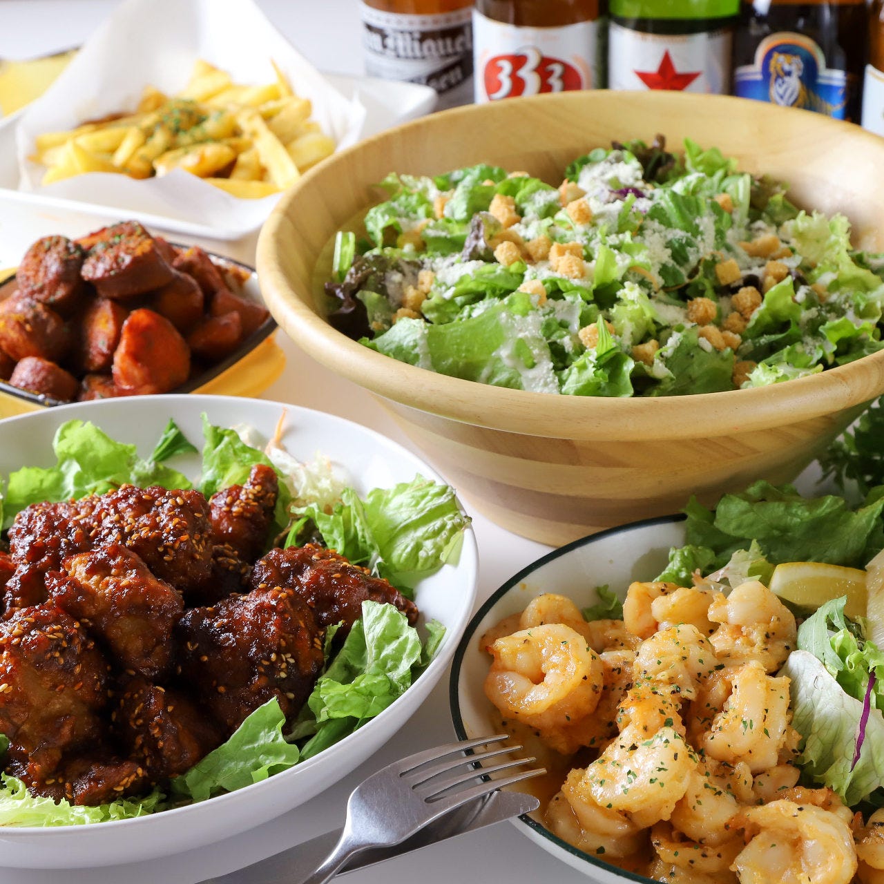 【1時間半飲み放題付】世界のおつまみコース|カリーブルストやヤンニョムチキン含む全5品