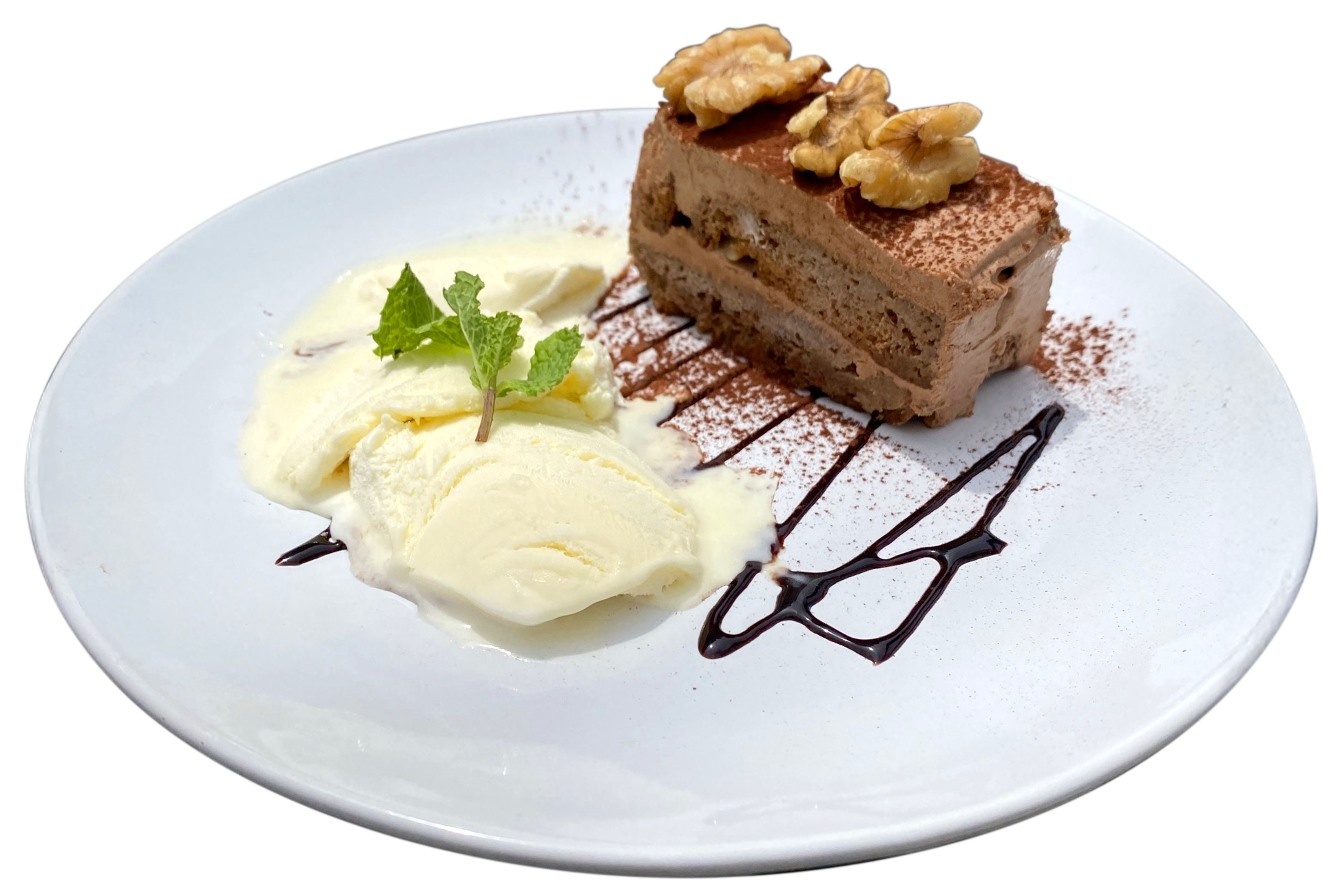 クルミのチョコレートケーキ